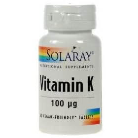 Solaray Vitamin K 100mcg 60 Tablets