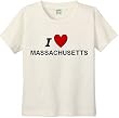I LOVE MASSACHUSETTS - BigBoyMusic Youth Designs - White T-shirt