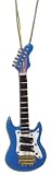 Miniature Blue Electric Guitar Christmas Ornament 4