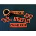 NMC JL2012O Voltage Marker, Legend "2400 VOLTS", 9 Length x 2-1/4" Height, Pressure Sensitive Vinyl, Black on Orange