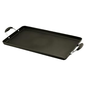 Buy Anolon Advanced Hard Anodized Nonstick 18-by-10-Inch Double Burner Griddle
