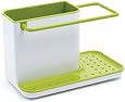 Joseph Joseph Sink Caddy, Kitchen Soap and Sponge Holder, White and Green