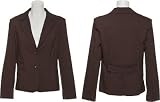 COMPONIX 3-Pocket Stretch Buttoned Blazer [SM3025AH], Brown