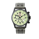 Field Chrono, 42mm, Green Dial, Green/Brown Leather Strap