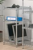 Trexus Shelving Unit Wire Adjustable 3 Tier Capacity 300kg each W457xD457xH864mm Chrome
