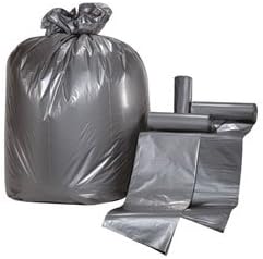 Colonial Bag Super Hex Low Density Trash Can Liners- 40 x 46, 40-45 Gallon, .90 mil, Gray (125 Bags/Case)