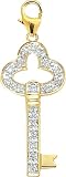 14k Gold Diamond Key Charm (1/10 cttw)