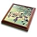 Zen Flowering Tree- Cherry Blossoms- Flowers- Photography - 8x8 Trivet With 6x6 Ceramic Tile