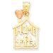 14k Two-tone Home Children Charm