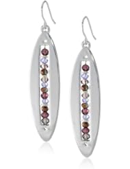 Kenneth Cole New York "Shards" Faceted Bead Long Oval Drop Earrings