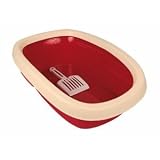 Trixie 40112 Katzentoilette "Carlo 1" mit Schaufel, 43 cm, creme / rotvon "Trixie"