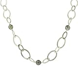 Sterling Silver 8.5-9mm Tahitian Pearl Chain Link Necklace, 24