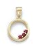 14k Circle Pink Topaz Pendant