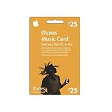 Apple iTunes Music Card $25.00 - Prepaid