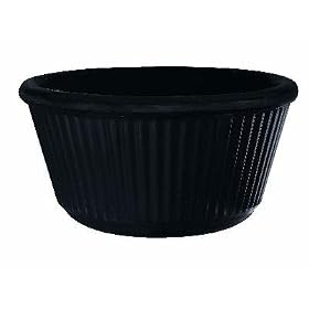 G.E.T. Enterprises RM-401-BK 4 oz.- 3.25 Ramekin Fluted- 1.75 Deep- Black Elegance- 4 Dozen