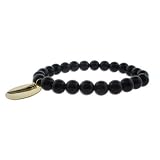 Eve's Addiction Genuine Onyx Bead Luck Karma Bracelet