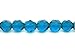 4mm (102) Capri Blue Light, Czech Fire Polished Round Faceted Glass Beads, 16 inch Strand
