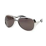 Fun and Funky 'Burning Love' Silver Elvis Sunglasses