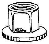 M10-1.50 Ford Bumper Bolt Nut (25 count)