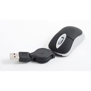 DURAGADGET retractable computer / laptop / netbook / notebook Mini mouse for Samsung Netbook n140