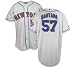 Johan Santana Grey Majestic MLB Road Authentic New York Mets Jersey