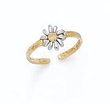 14K LAZER/RH DAISY TOE RING - GH24263