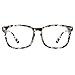 TIJN Blue Light Blocking Glasses Square Nerd Eyeglasses Frame Anti Blue Ray Computer Game Glasses (Marble)