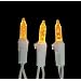 Set of 70 LED Yellow M5 Mini Christmas Lights - White Wire
