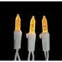 Set of 70 LED Yellow M5 Mini Christmas Lights - White Wire