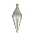 Large 16" Silver Shatterproof Commercial Size Teardrop Finial Christmas Ornament