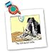 Londons Times Funny Dogs Cartoons - Bored Border Collie - Quilt Squares