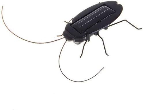 HOSdog Magic Mini Creative Plastic Solar Energy Powered Cockroach Toy,Black