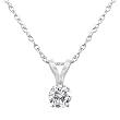 14K White Gold Diamond Solitaire Pendant (.25ct)