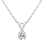 14K White Gold Diamond Solitaire Pendant (.25ct)