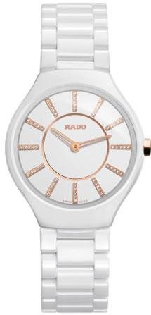 Rado True Thinline Jubile White Ceramic Ladies Watch R27958702