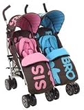 Cosatto You 2 Twin Pushchair Bro and Sis