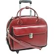 McKleinUSA Glen Ellyn 94366 W Series Italian Leather Detachable-Wheeled Ladies Briefcase (Red)