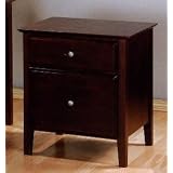 Cappuccino Finish Letter Size Home Office Vertical File Cabinet