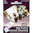 Pioneer Photo Squares Self Adhesive, 500/Pkg, White, 1/2 Inch