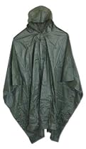 Boss 60 Side-Snap Vinyl Rain Poncho Green Adult