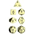 Chessex Dice: Polyhedral 7-Die Opaque Dice Set - Ivory with Black
