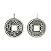 Double Sided Chinese Coin Pendant in Sterling Silver, #8003