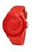 Women's Plastic Resin Ice Love Red Dial Silicone Strap
