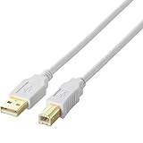 ELECOM USB2.0�P�[�u�� A-B�^�C�v �m�[�}�� 1.5m �z���C�g USB2-15WH