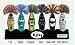 Kooky Klicker Pens Krew 29 Tut Series on Stand - With Tut, Nyle, Peace, Isis, Sarcoff, Ello Mum - Kooky Pens with Clips/keychains