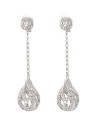 Diamond Earrings 14K White Gold Pair 1 Ct Tw Diamond Earrings