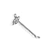 Azar 800004-C 4-Inch Plastic Hook, Clear Plastic Hook, 50 Count