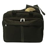 Black Nylon Deluxe Laptop Briefcase by Stebco