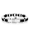 Simmons Jewelry Co. Stainless Steel, Synthetic Rubber & Diamond Bracelet (1-1/2 ct. t.w.)