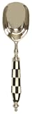 Decorative Ice Scoop With Inlaid Black and White Bone Handle